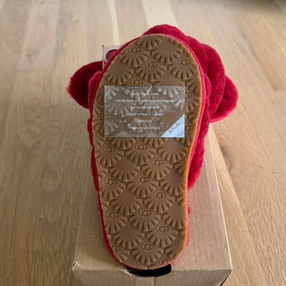 UGG red slippers new with box